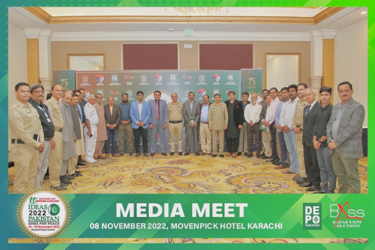  Our President with IDEAS TEAM At Media Meet IDEAS EXPO Karachi