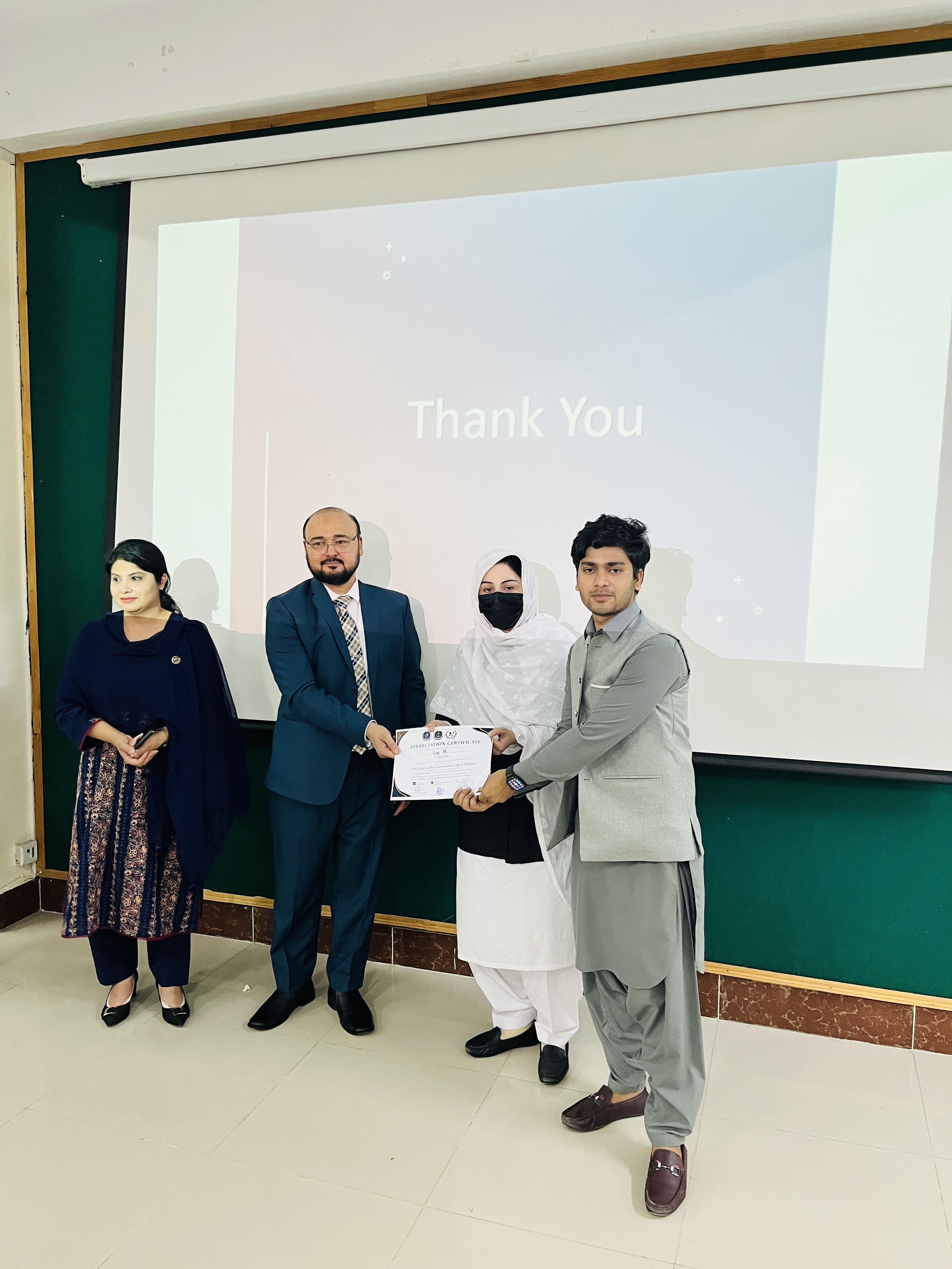 Our President IPCIH Youth and Peace Society Received  Organizer certificate By Mr. Asghar shah khilji District and sessional Judge Haripur.